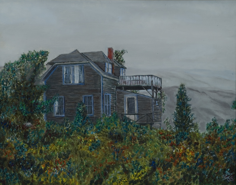 Haraven Cottage at Monhegan Island- 18 in x 14 in - Oil on Canvas - 2005 - Private Collection of Christopher J. Dodd